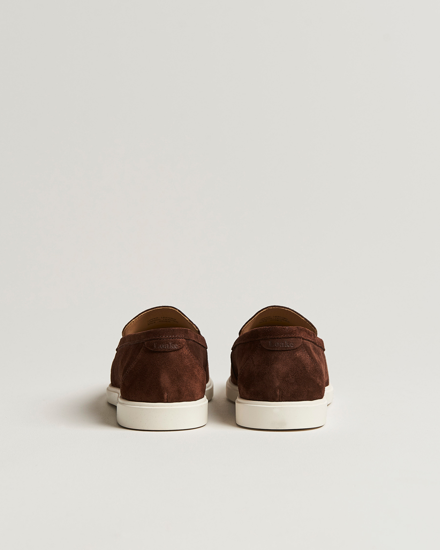 Hombres | Mocasines | Loake Shoemakers | Loake 1880 Tuscany Suede Loafer Chocolate