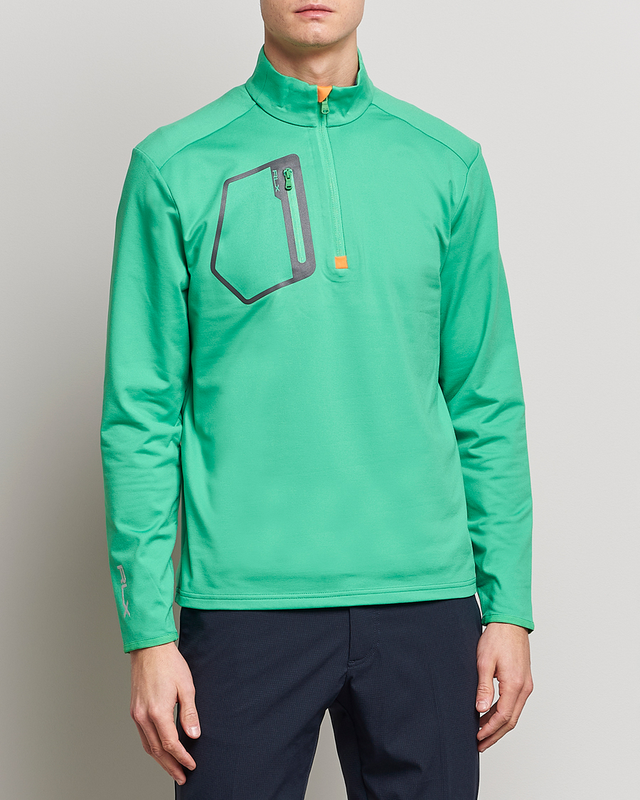 Hombres | Jerséis y prendas de punto | RLX Ralph Lauren | Luxury Jersey Half Zip Vineyard Green