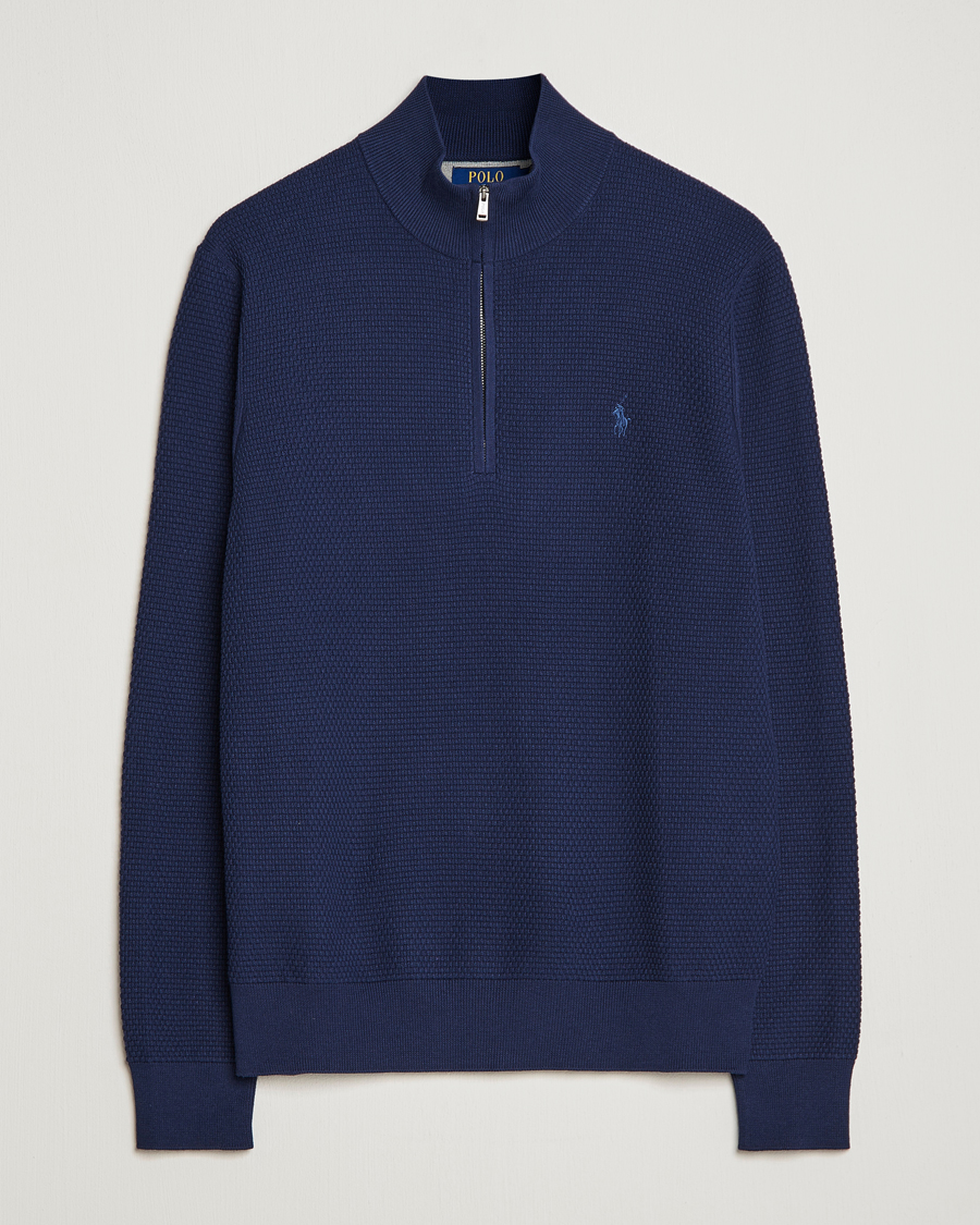 Hombres | Jerséis y prendas de punto | Polo Ralph Lauren Golf | Cotton Jersey Half Zip Refined Navy