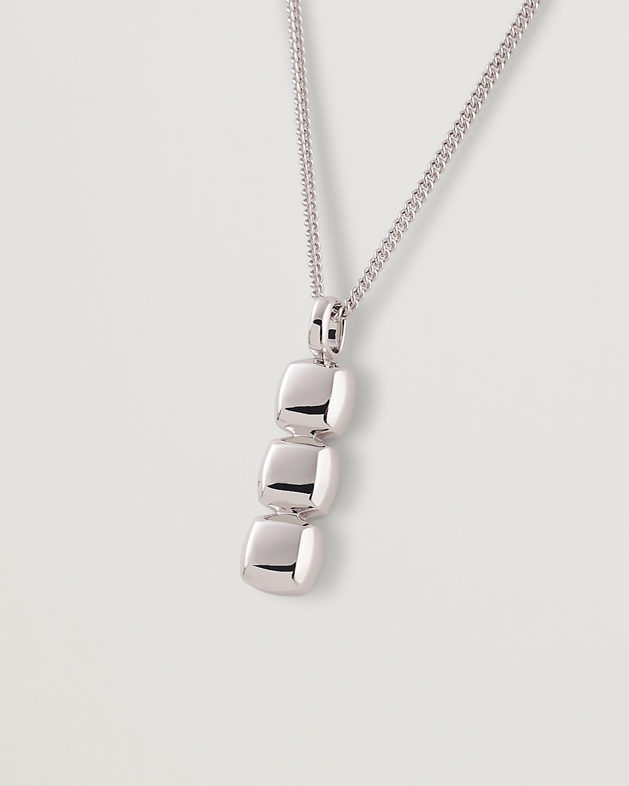 Hombres | Tom Wood Mini Cushion Pendant Necklace Silver | Tom Wood | Mini Cushion Pendant Necklace Silver