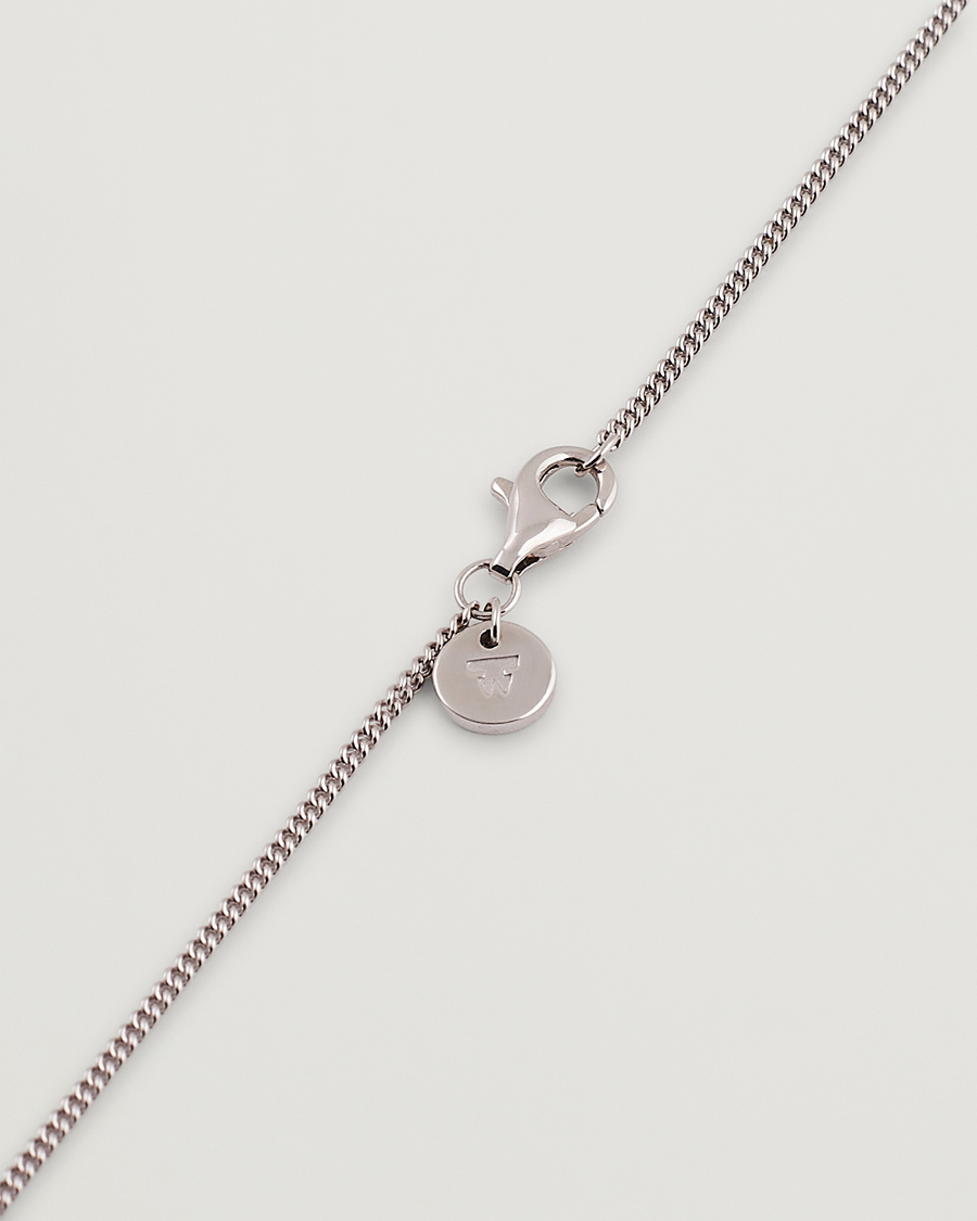Hombres | Tom Wood Mini Cushion Pendant Necklace Silver | Tom Wood | Mini Cushion Pendant Necklace Silver