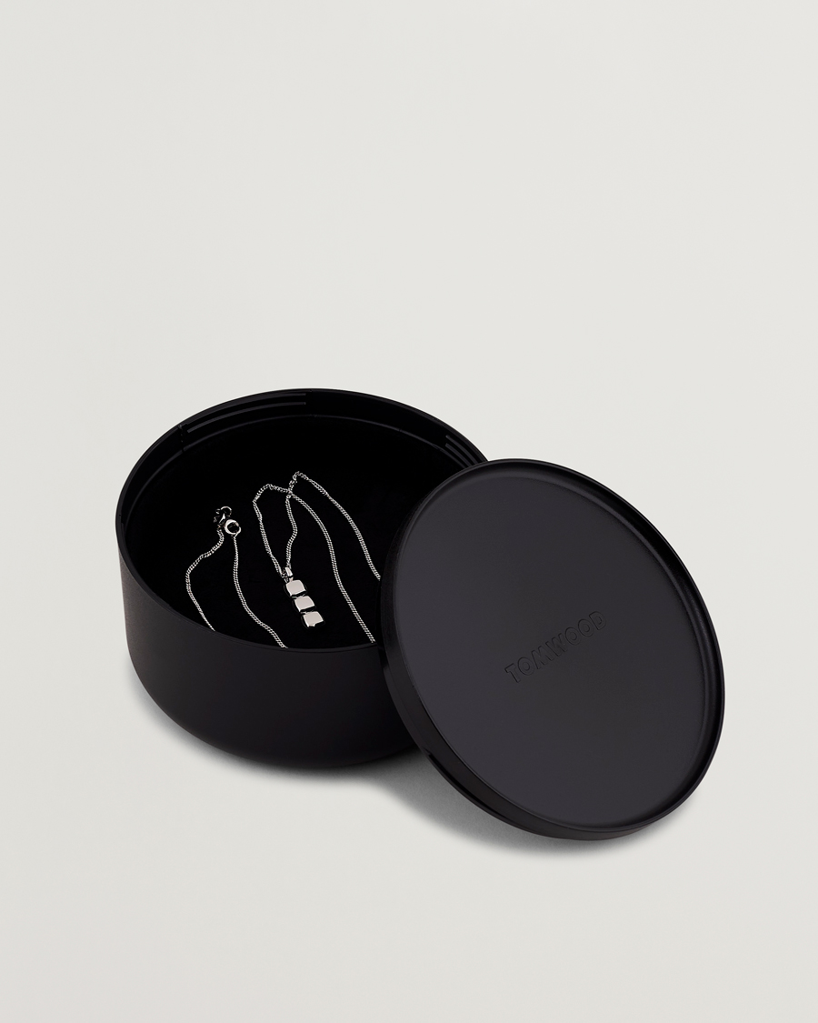 Hombres | Tom Wood Mini Cushion Pendant Necklace Silver | Tom Wood | Mini Cushion Pendant Necklace Silver