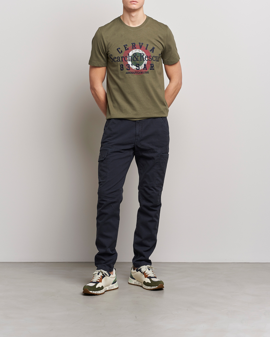 Hombres | Pantalones | Aeronautica Militare | Stretch Cotton Pocket Pants Navy