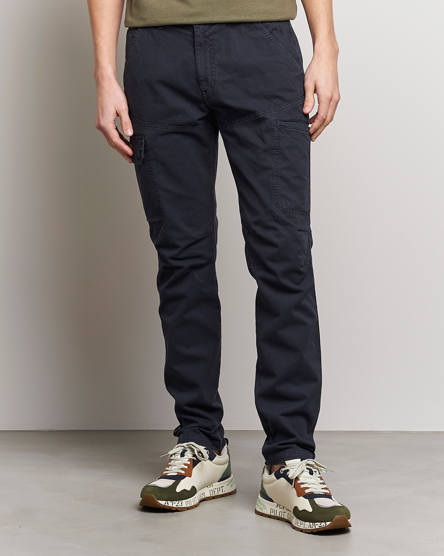 Hombres | Pantalones | Aeronautica Militare | Stretch Cotton Pocket Pants Navy