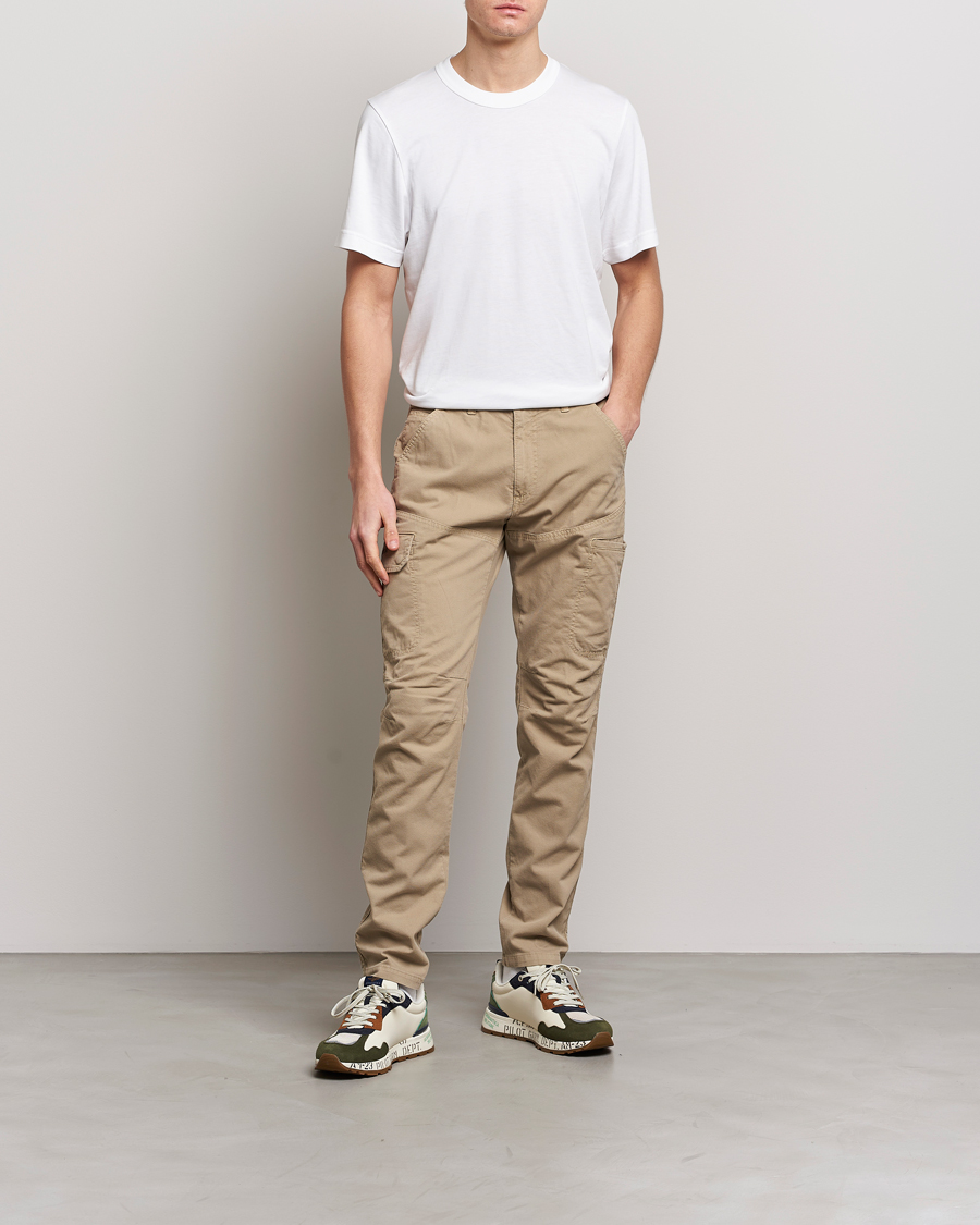 Hombres | Pantalones | Aeronautica Militare | Stretch Cotton Pocket Pants Sand