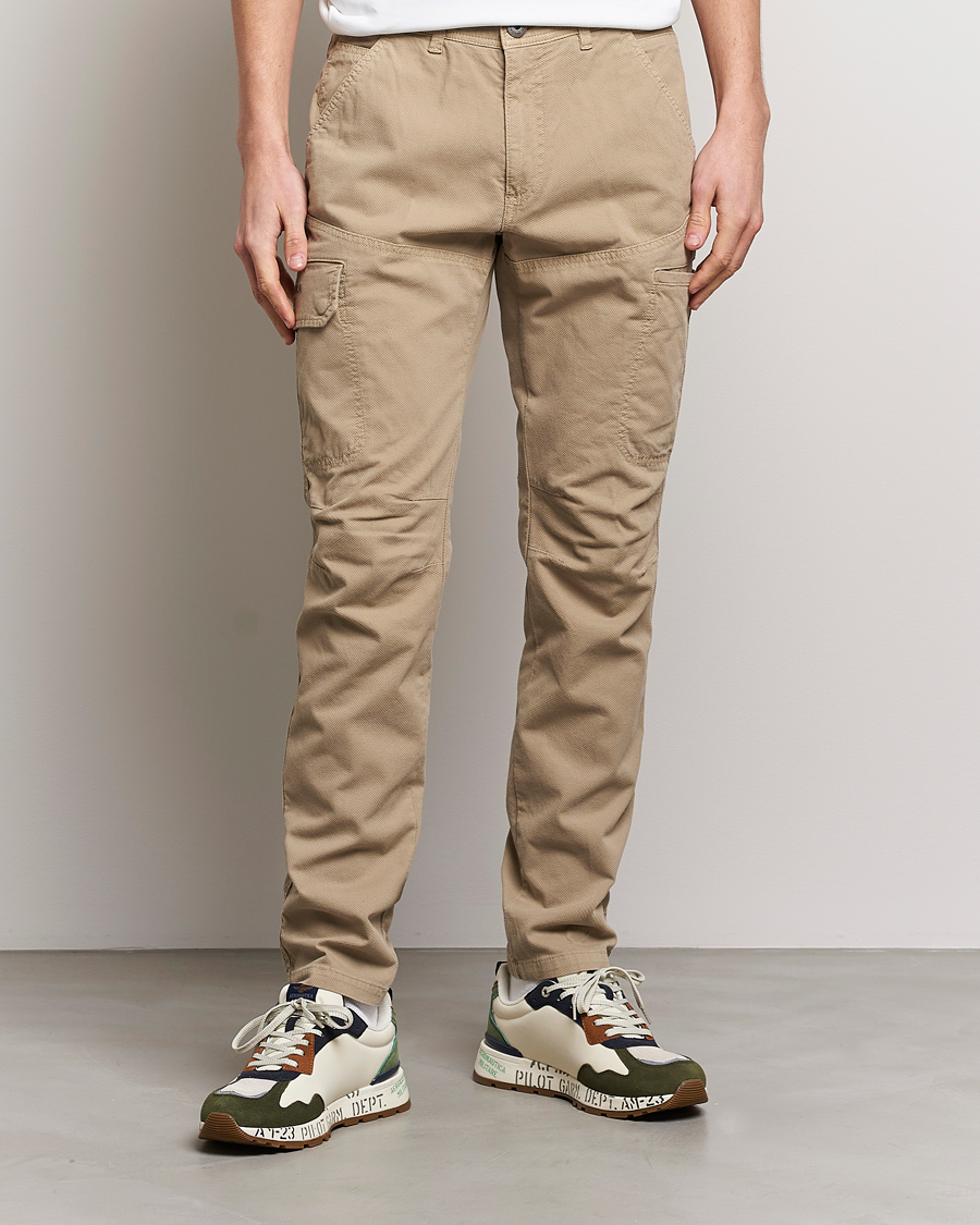 Hombres | Pantalones | Aeronautica Militare | Stretch Cotton Pocket Pants Sand
