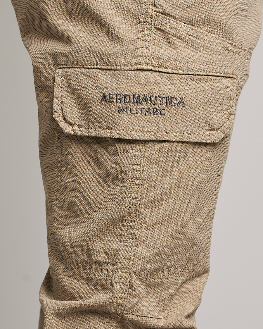 Hombres | Pantalones | Aeronautica Militare | Stretch Cotton Pocket Pants Sand