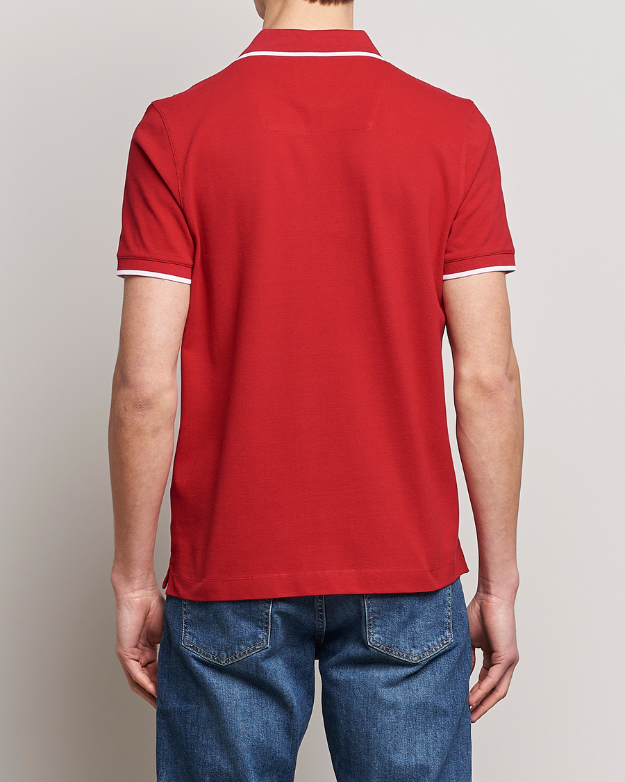 Hombres | Polos | Aeronautica Militare | Garment Dyed Cotton Polo Red