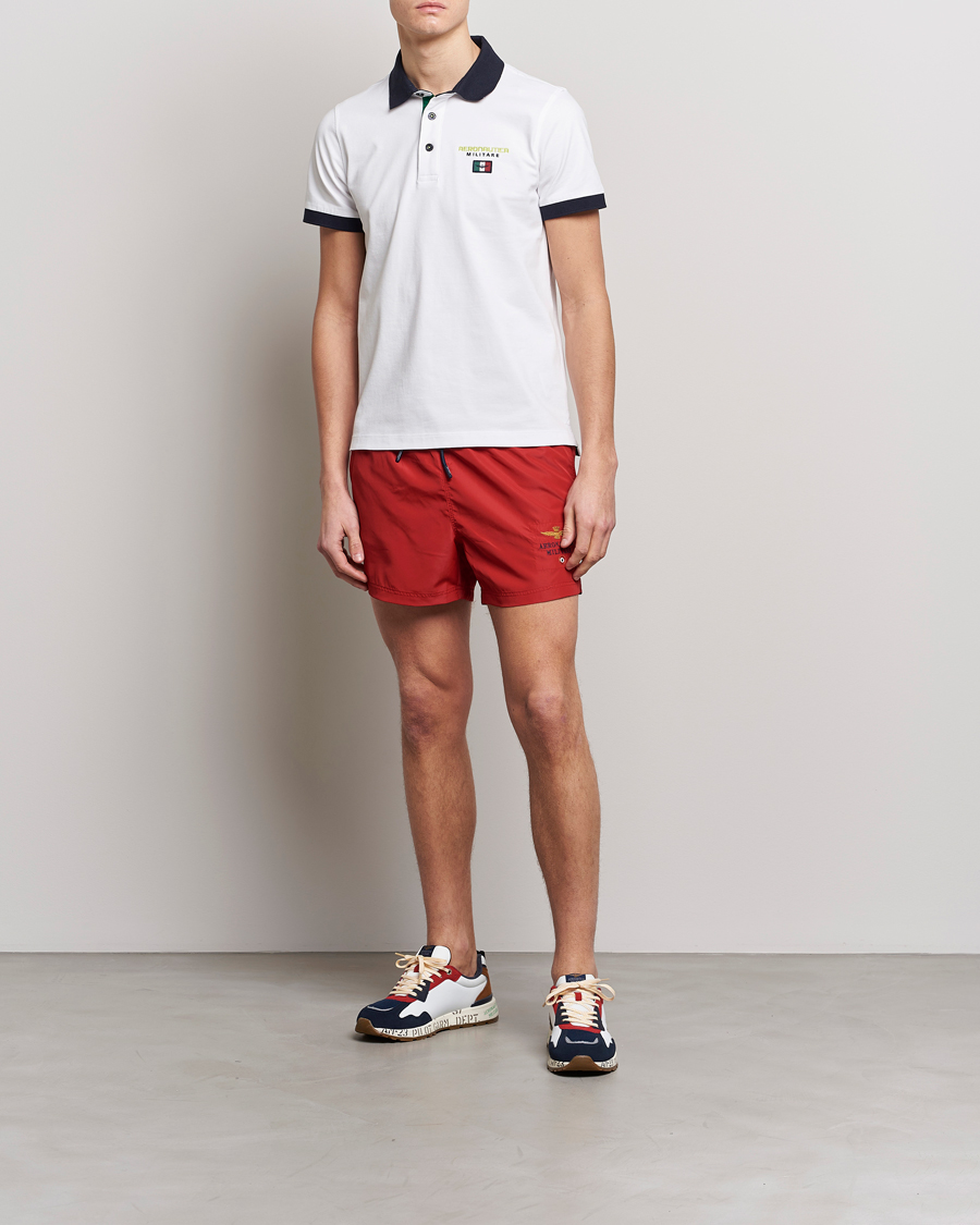 Hombres | Polos | Aeronautica Militare | Stretch Cotton Polo Off White