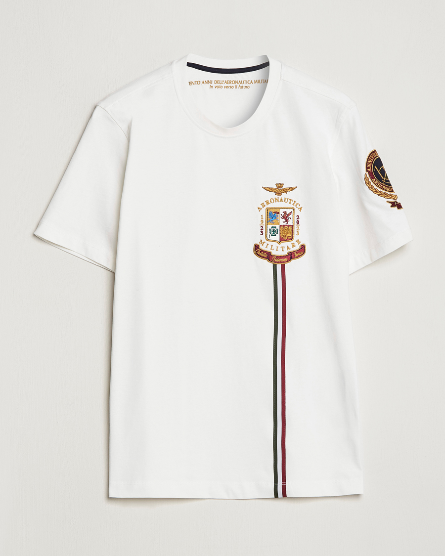 Hombres | Camisetas | Aeronautica Militare | Tape Cotton T-Shirt White Cream