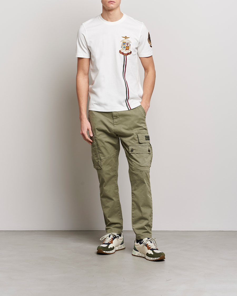 Hombres | Camisetas | Aeronautica Militare | Tape Cotton T-Shirt White Cream