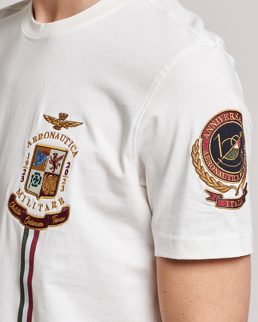 Hombres | Camisetas | Aeronautica Militare | Tape Cotton T-Shirt White Cream