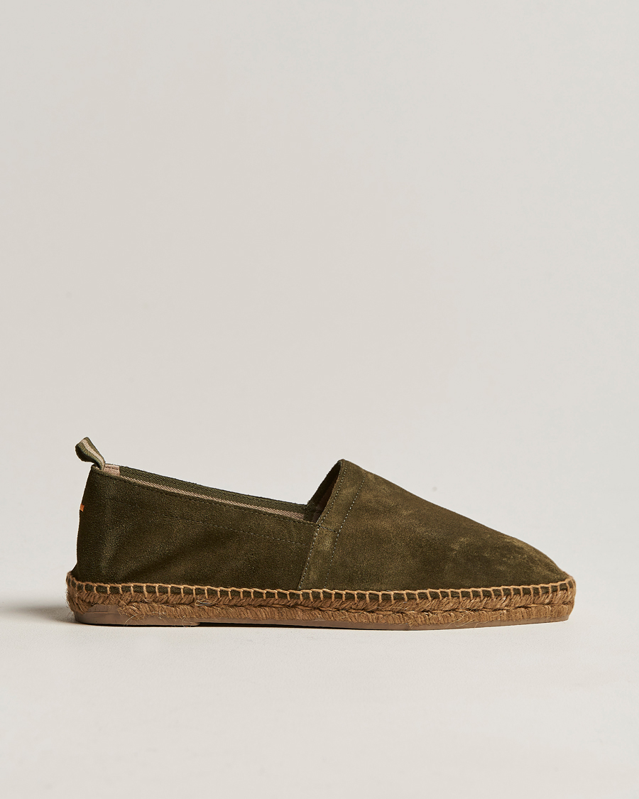 Hombres | Castañer Pablo Casual Suede Espadrilles Musgo | Castañer | Pablo Casual Suede Espadrilles Musgo