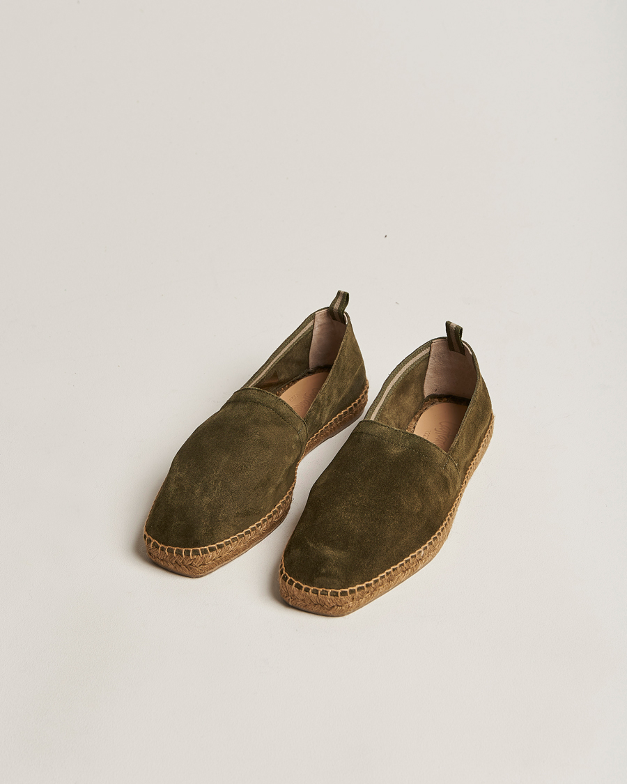 Hombres | Castañer Pablo Casual Suede Espadrilles Musgo | Castañer | Pablo Casual Suede Espadrilles Musgo