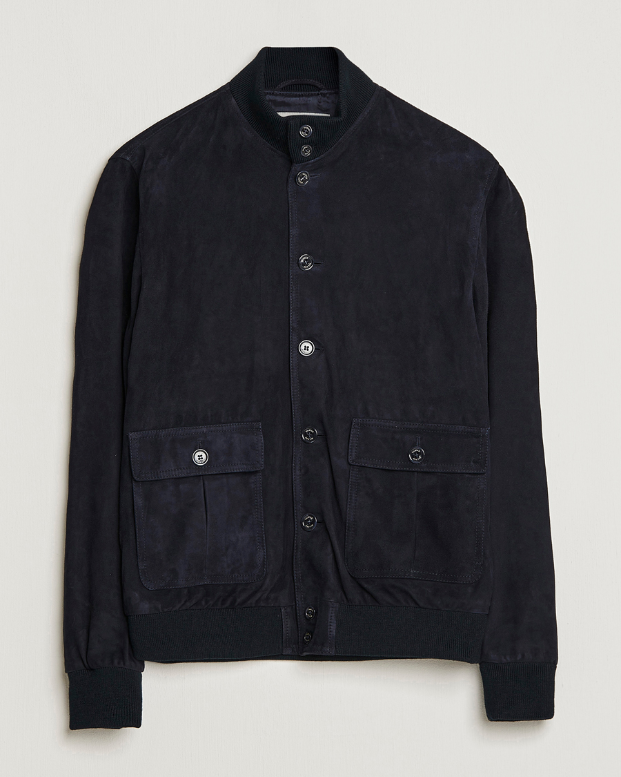 Hombres | Abrigos y chaquetas | Valstar | Valstarino Suede Jacket Navy