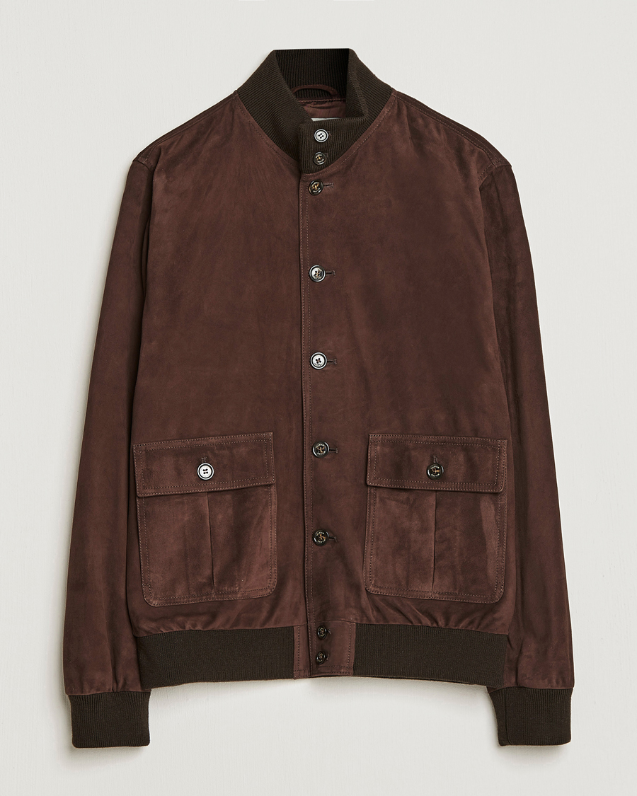 Hombres | Abrigos y chaquetas | Valstar | Valstarino Suede Jacket Dark Brown