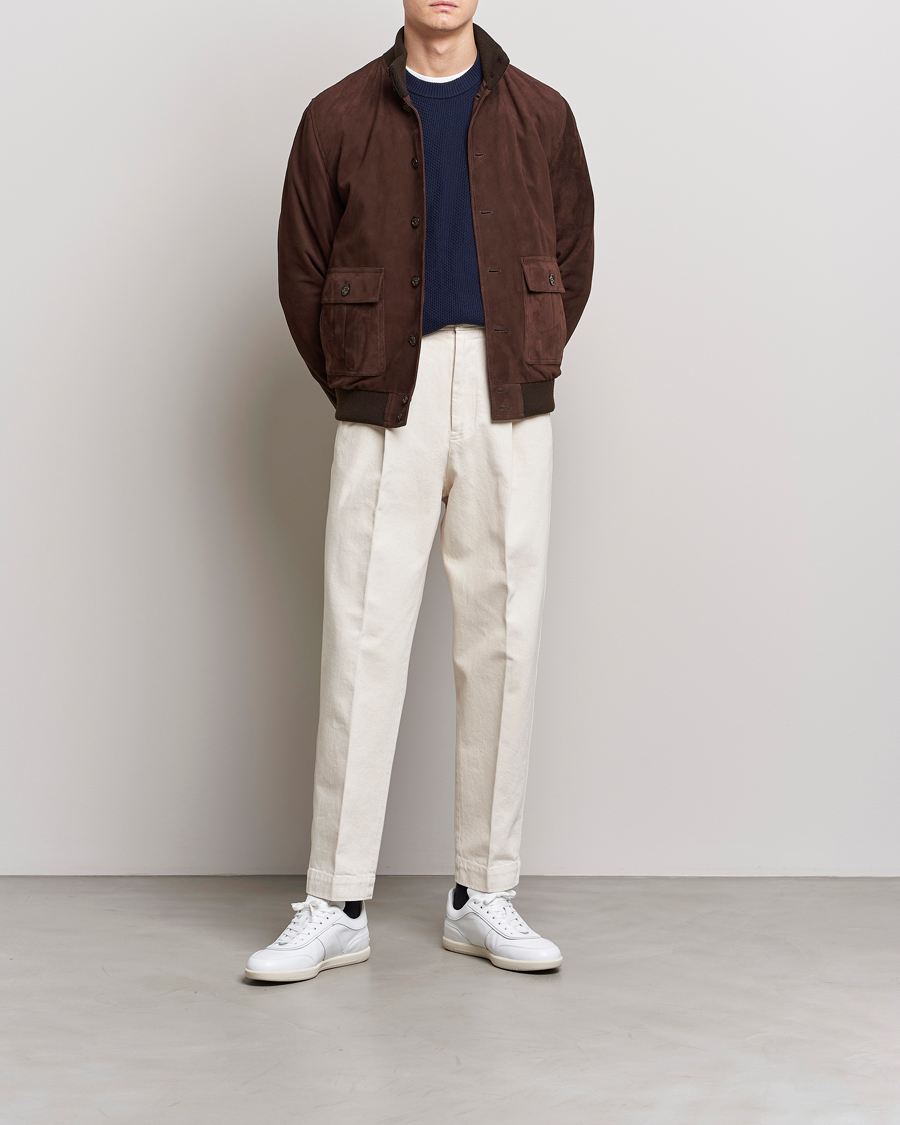 Hombres | Abrigos y chaquetas | Valstar | Valstarino Suede Jacket Dark Brown