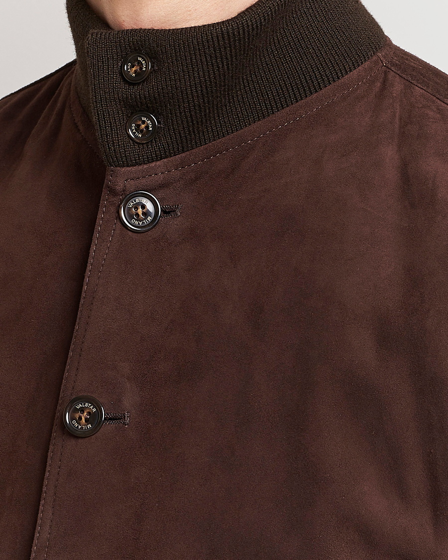 Hombres | Abrigos y chaquetas | Valstar | Valstarino Suede Jacket Dark Brown