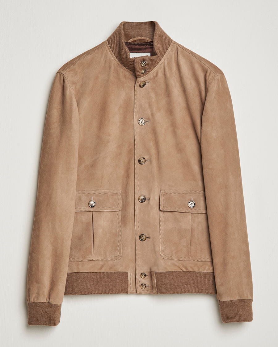 Hombres | Abrigos y chaquetas | Valstar | Valstarino Suede Jacket Light Beige