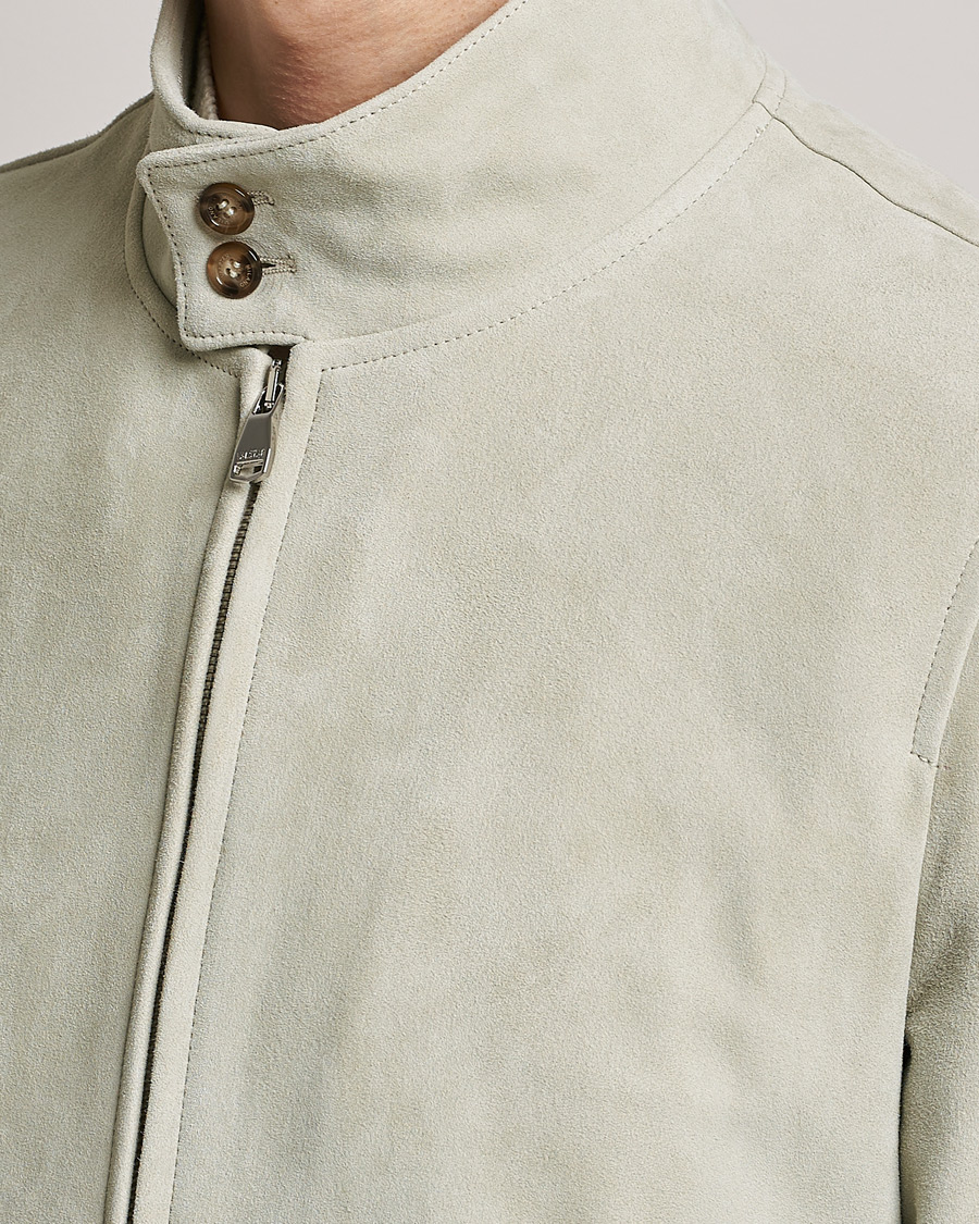 Hombres | Abrigos y chaquetas | Valstar | Suede Zip Blouson Silver Grey