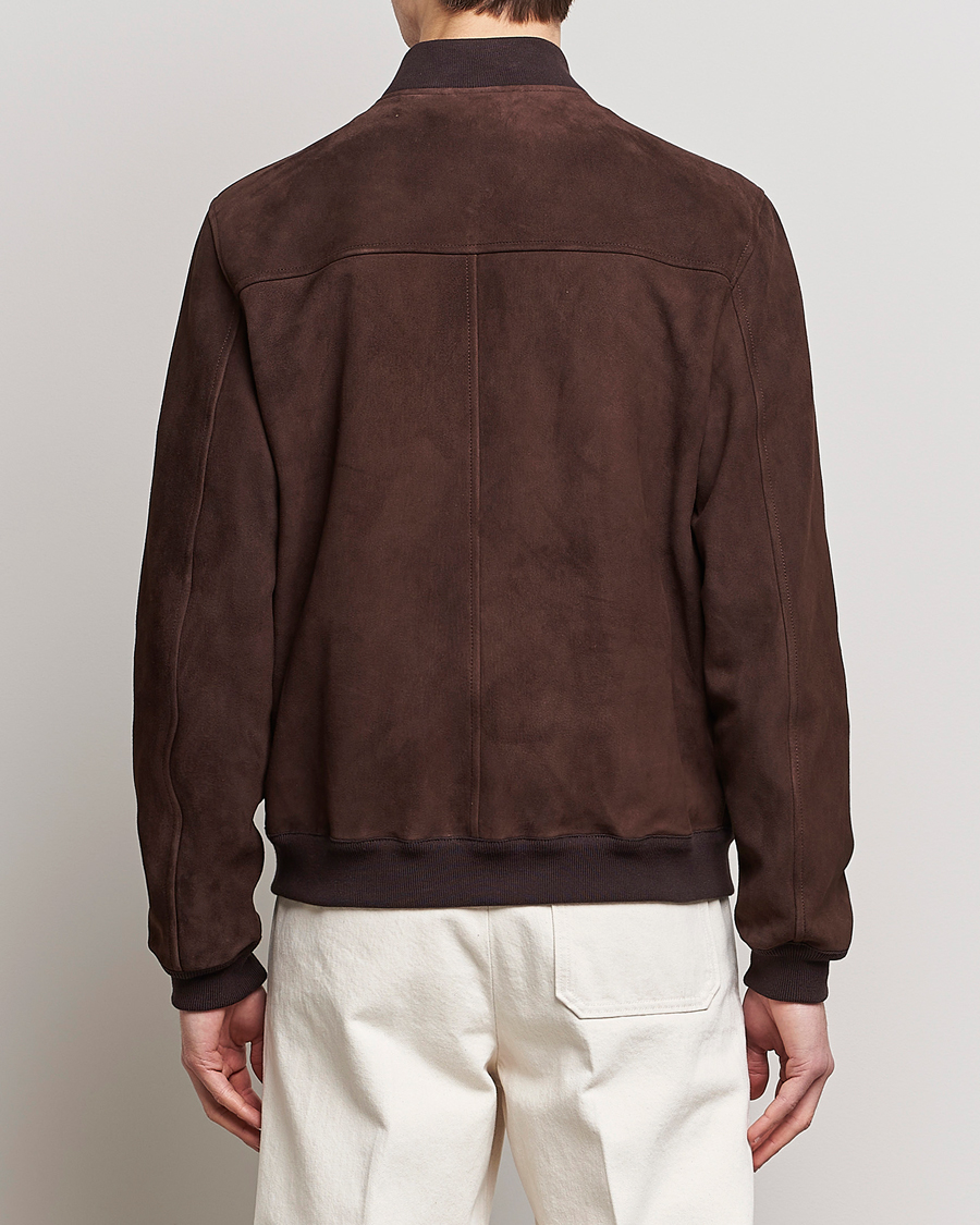 Hombres | Abrigos y chaquetas | Valstar | Suede Bomber Jacket Dark Brown