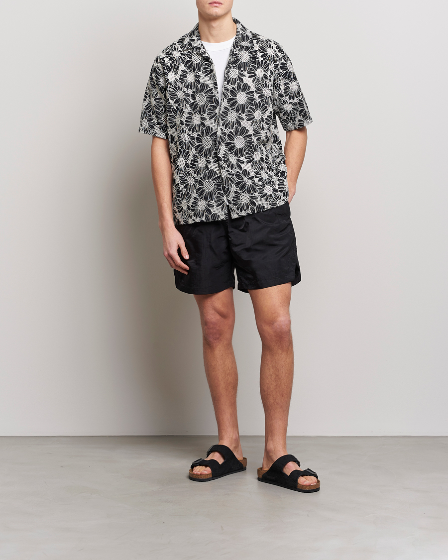 Hombres | Camisas | Sunflower | Cayo Floral Short Sleeve Shirt Black