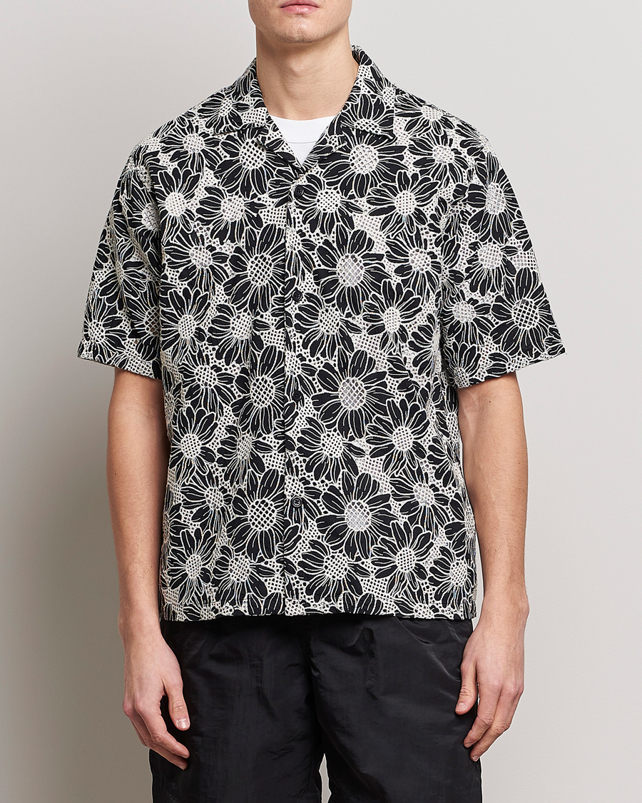 Hombres | Camisas | Sunflower | Cayo Floral Short Sleeve Shirt Black