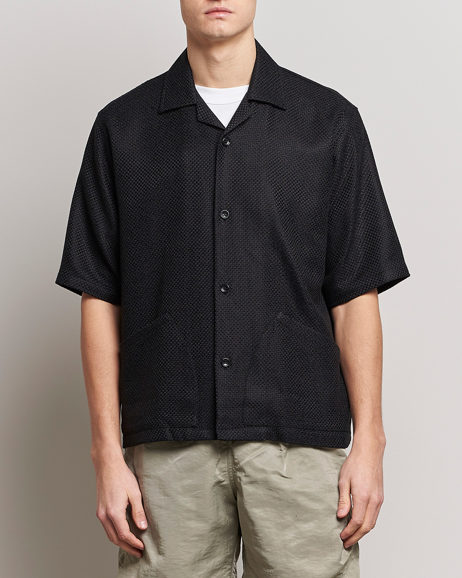 Hombres | Camisas | Sunflower | Coco Short Sleeve Cabana Shirt Black