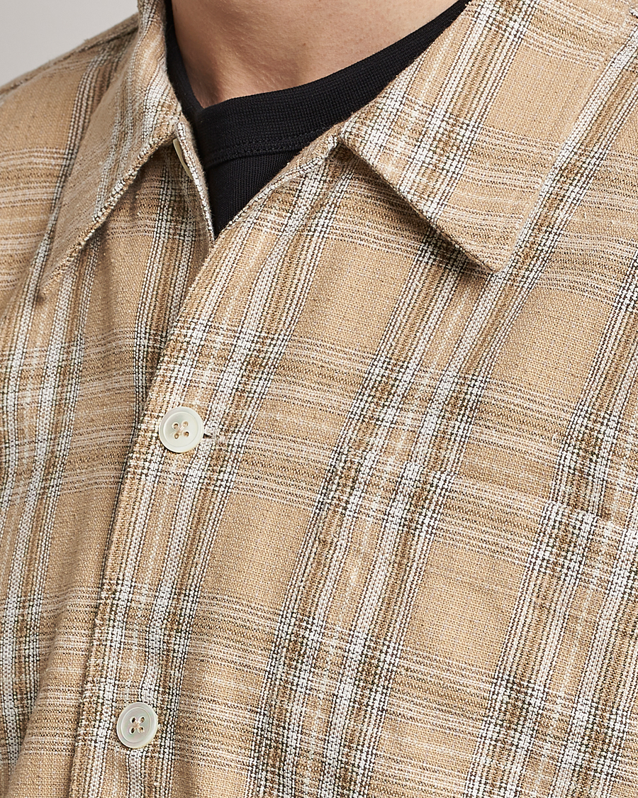 Hombres | Camisas | Sunflower | Spacey Long Sleeve Shirt Khaki Check