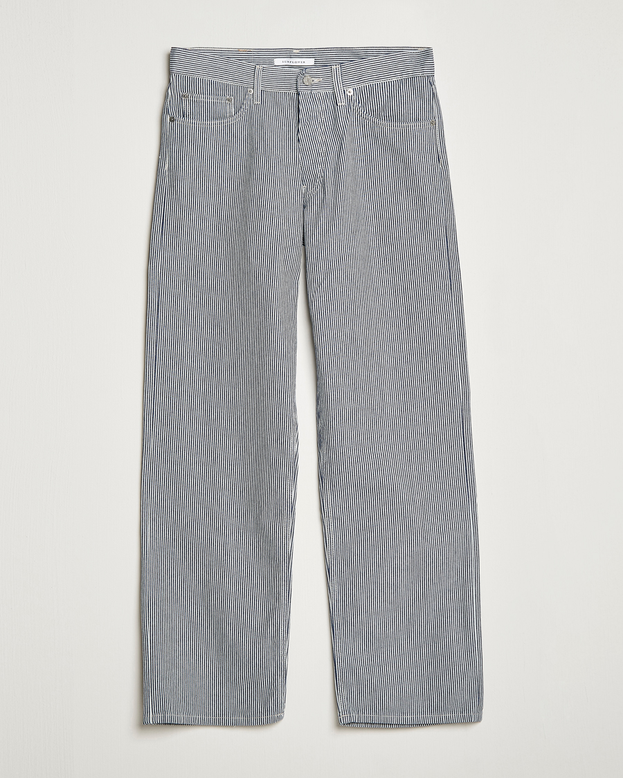 Hombres | Pantalones | Sunflower | Loose 5-Pocket Pants Hickory Stripe