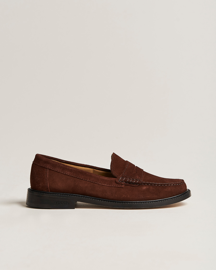 Hombres | VINNY's Yardee Moccasin Loafer Brown Suede | VINNY's | Yardee Moccasin Loafer Brown Suede