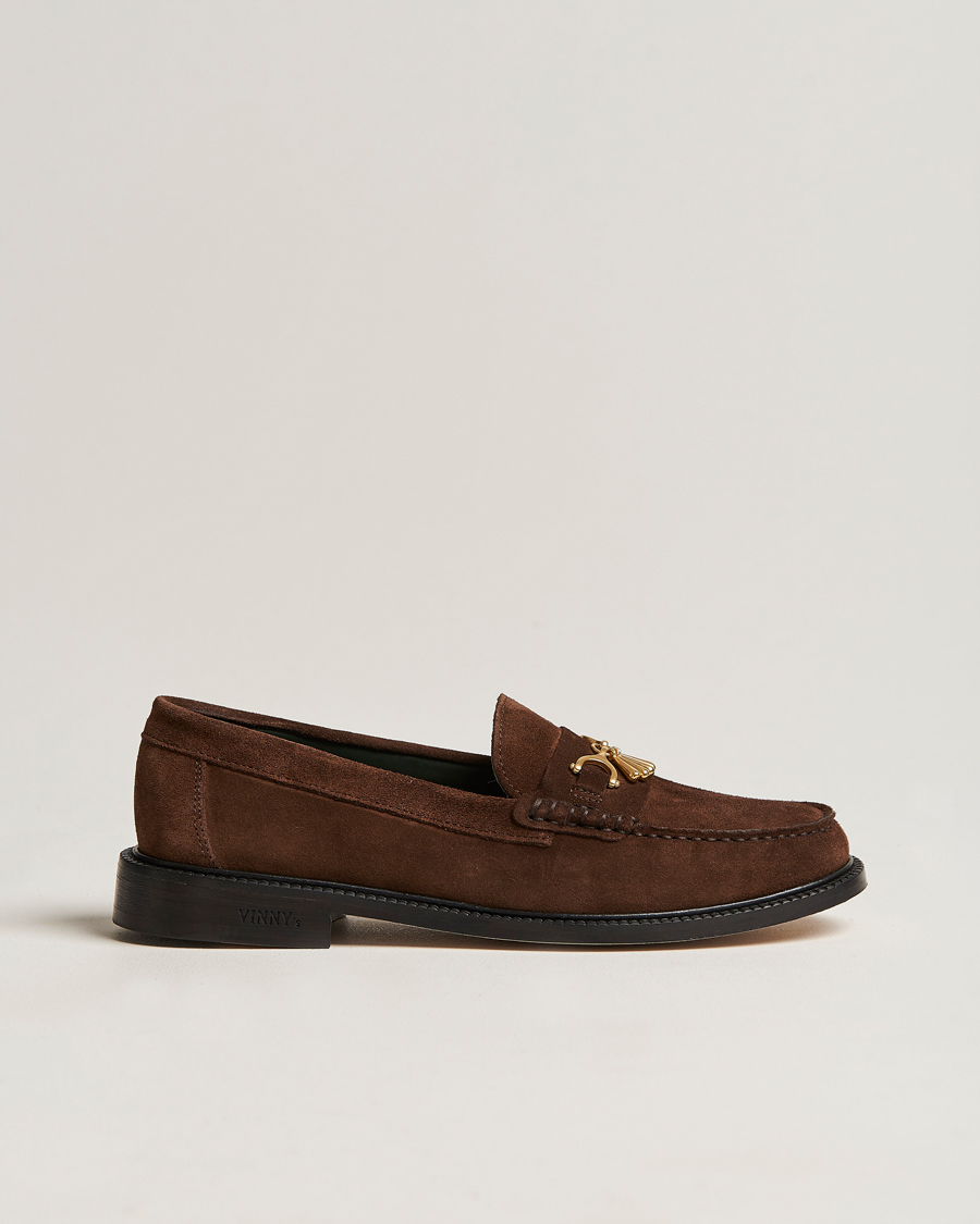 Hombres | VINNY's Luxe Moccasin Loafer Dark Brown Suede | VINNY's | Luxe Moccasin Loafer Dark Brown Suede