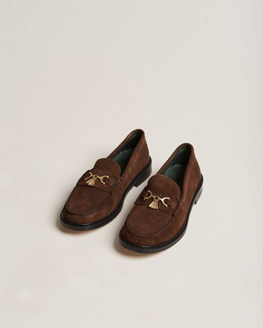 Hombres | VINNY's Luxe Moccasin Loafer Dark Brown Suede | VINNY's | Luxe Moccasin Loafer Dark Brown Suede