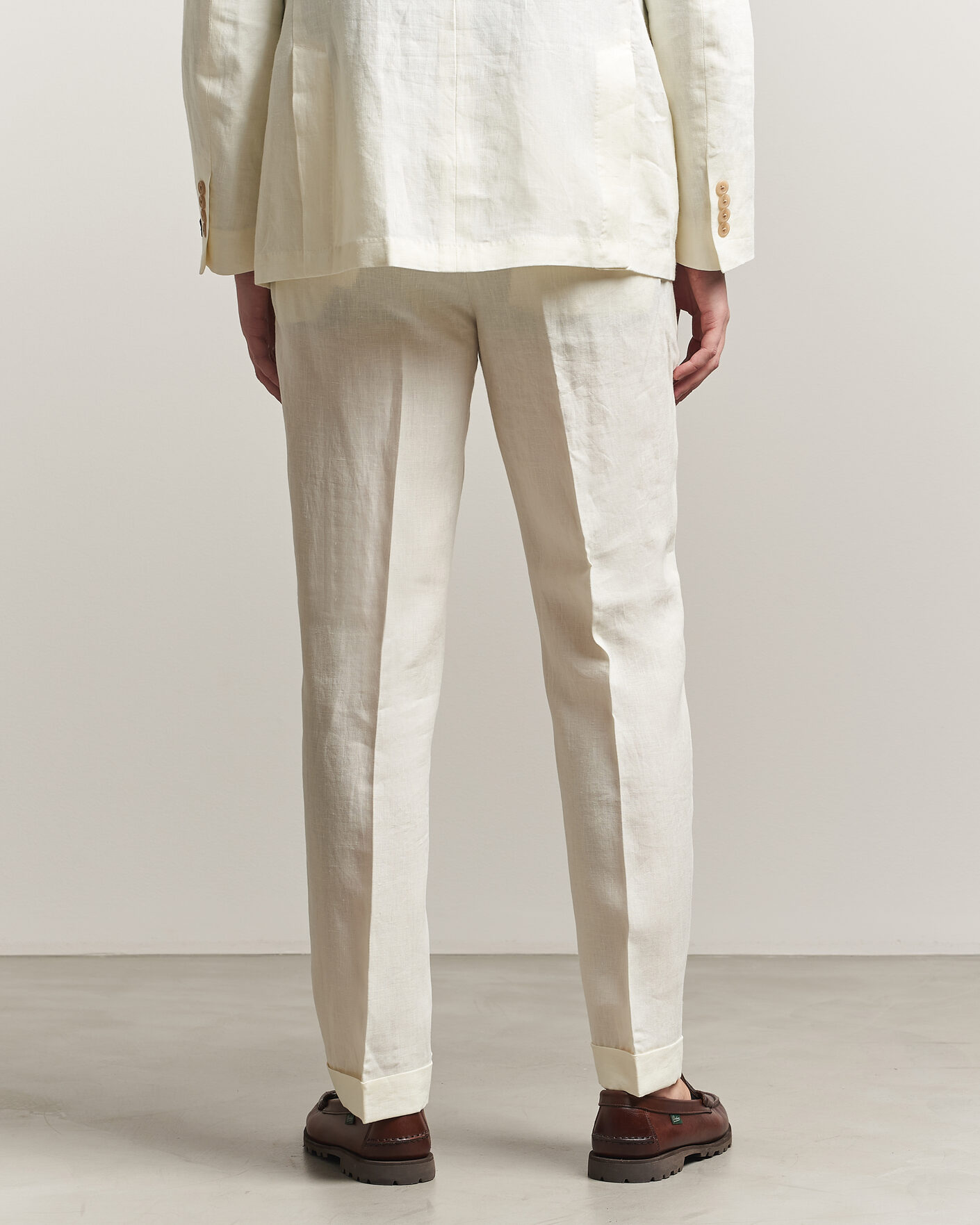 Hombres | Pantalones | Polo Ralph Lauren | Linen Pleated Trousers Cream