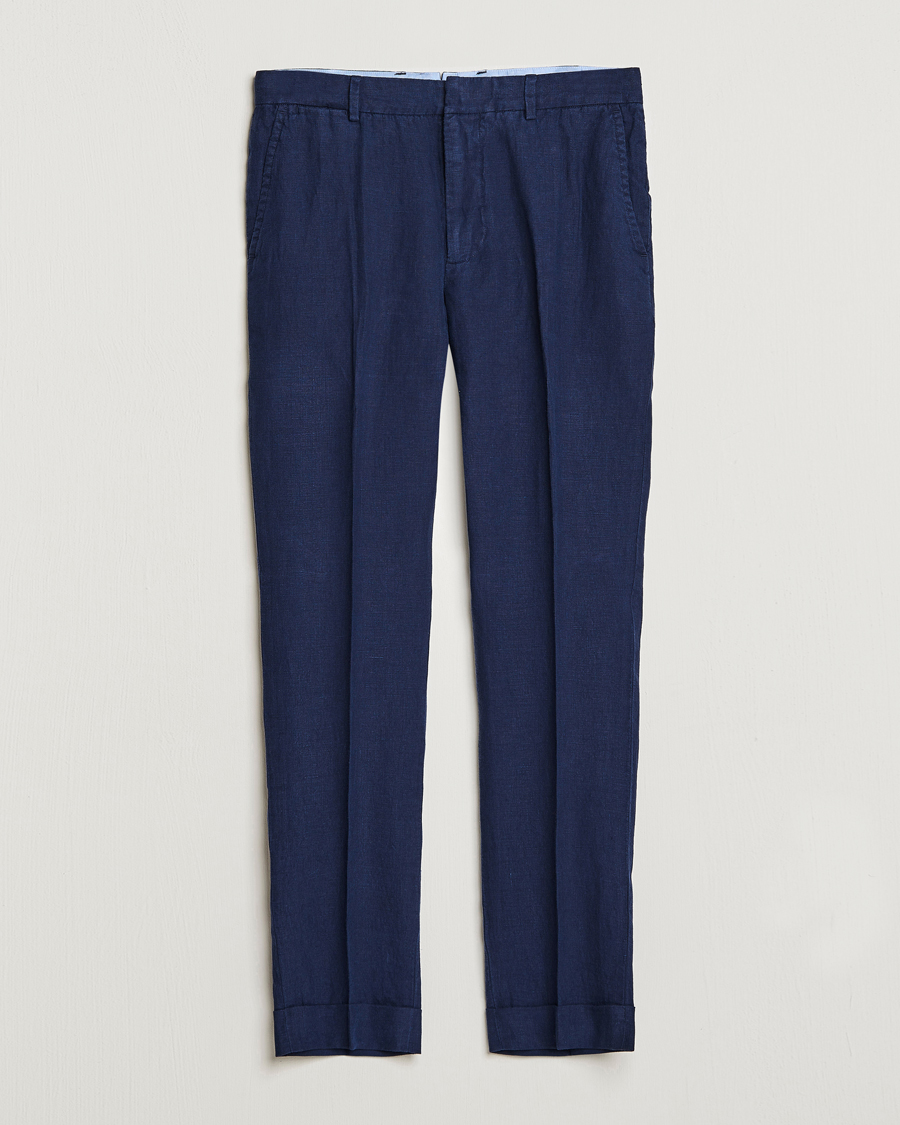 Hombres | Pantalones | Polo Ralph Lauren | Linen Pleated Trousers Navy