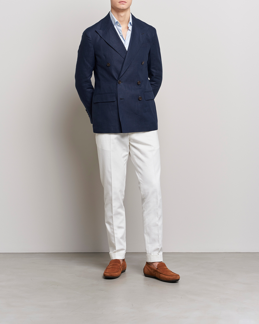 Hombres | Blazers | Polo Ralph Lauren | Linen Double Breasted Sportcoat Dark Navy