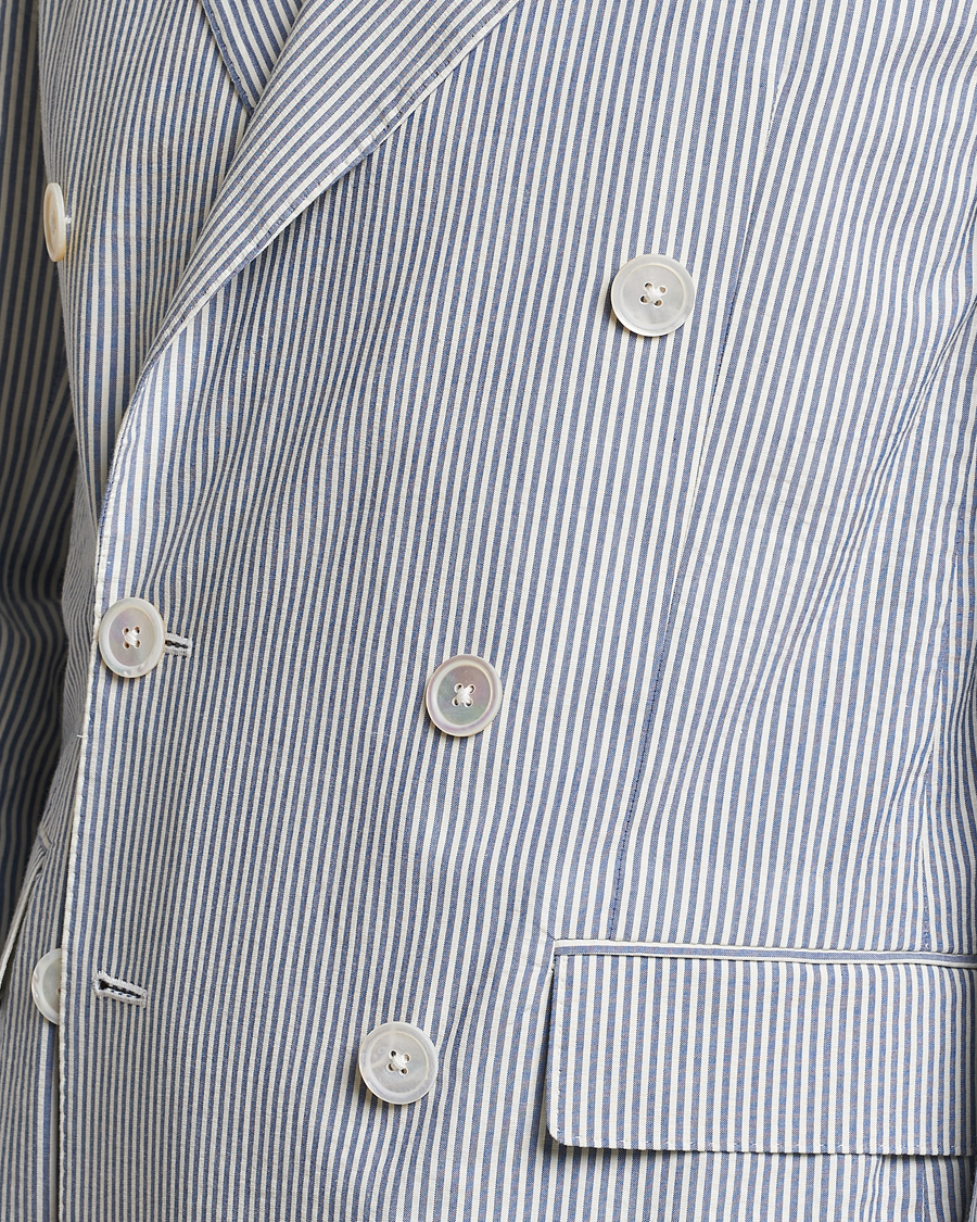 Hombres | Blazers | Polo Ralph Lauren | Cotton Seersucker Sportcoat Cream/Antique Blue