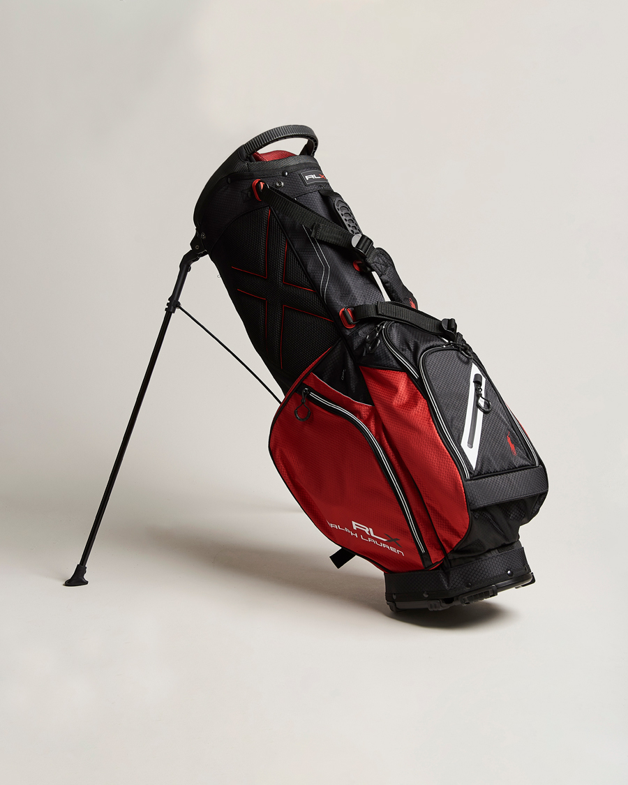 Hombres | RLX Ralph Lauren Stand Golf Bag Black/Red | RLX Ralph Lauren | Stand Golf Bag Black/Red