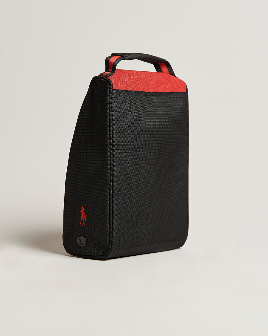 Hombres | RLX Ralph Lauren Golf Shoe Bag Black/Red | RLX Ralph Lauren | Golf Shoe Bag Black/Red