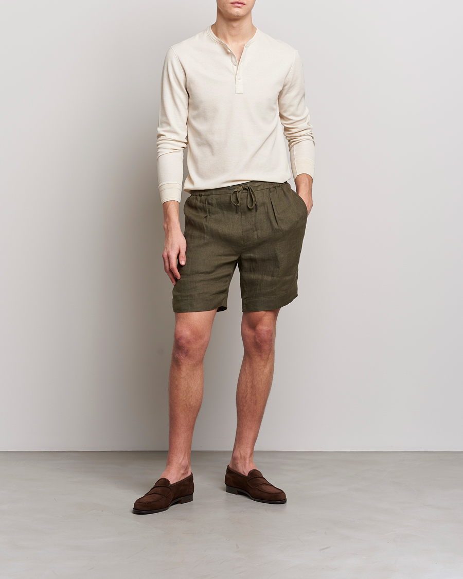 Hombres | Jerséis y prendas de punto | Ralph Lauren Purple Label | Cotton/Silk Henley Cream