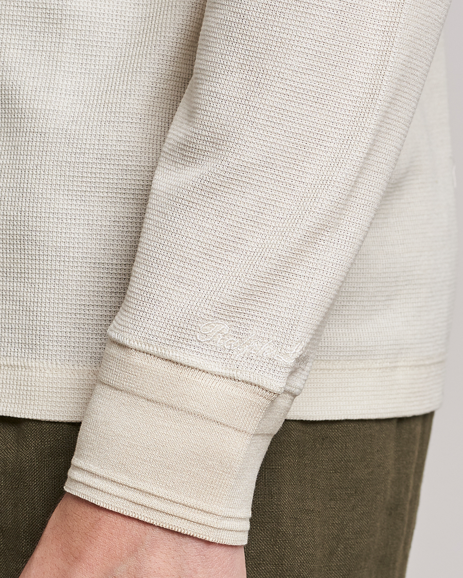 Hombres | Jerséis y prendas de punto | Ralph Lauren Purple Label | Cotton/Silk Henley Cream
