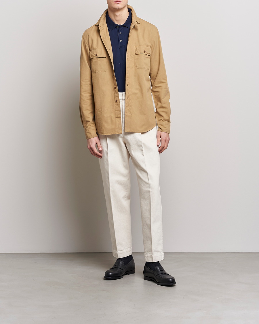 Hombres | Camisas | Ralph Lauren Purple Label | Cotton Explorer Shirt Khaki