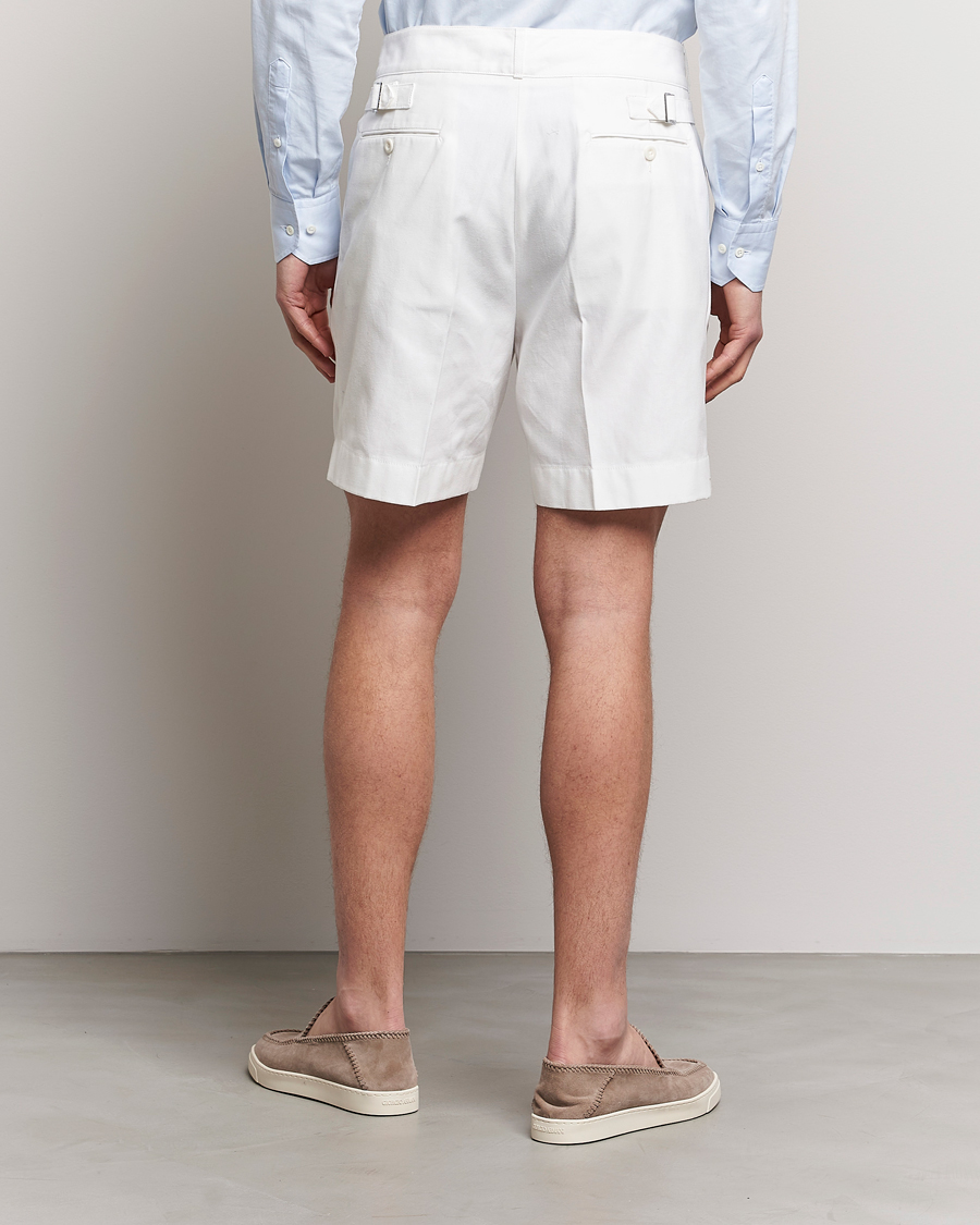 Hombres | Pantalones cortos | Ralph Lauren Purple Label | High Waist Linen Shorts Ivory