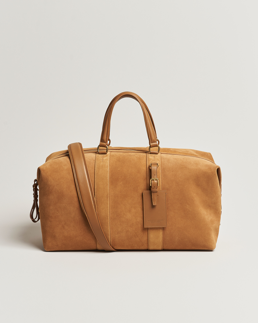 Hombres | Ralph Lauren Purple Label Large Suede Duffelbag Fawn | Ralph Lauren Purple Label | Large Suede Duffelbag Fawn