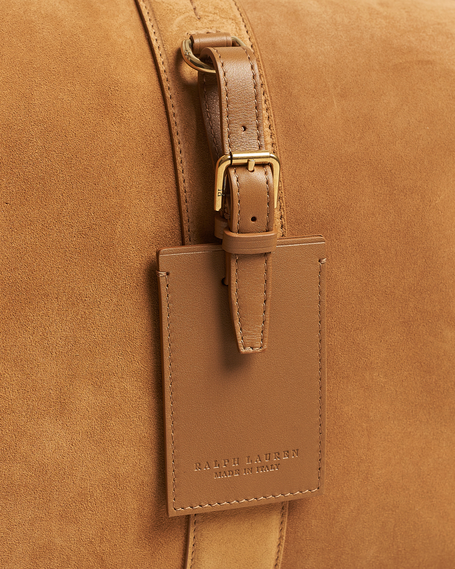 Hombres | Ralph Lauren Purple Label Large Suede Duffelbag Fawn | Ralph Lauren Purple Label | Large Suede Duffelbag Fawn