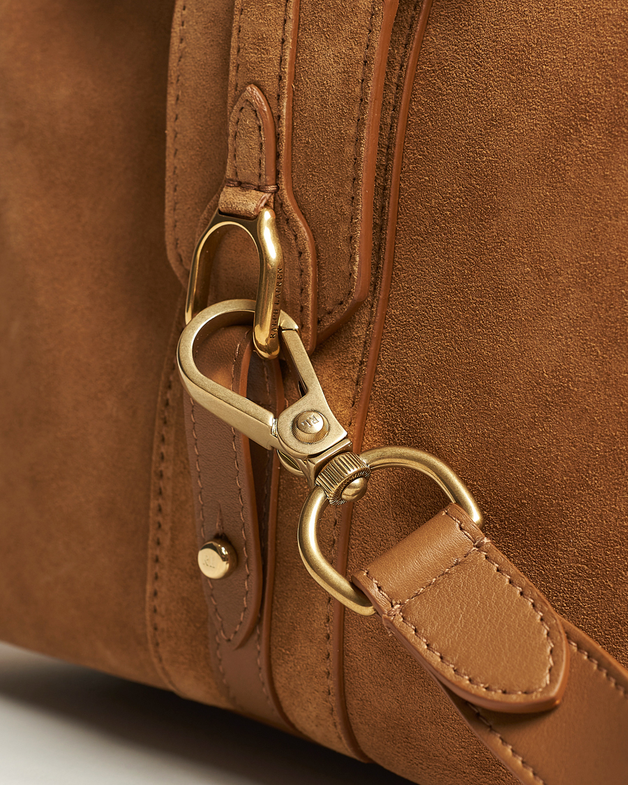 Hombres | Ralph Lauren Purple Label Large Suede Duffelbag Fawn | Ralph Lauren Purple Label | Large Suede Duffelbag Fawn
