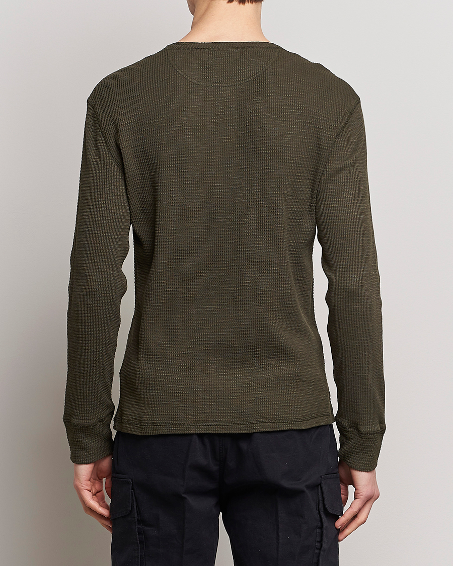 Hombres | Jerséis y prendas de punto | RRL | Long Sleeve Henley Dark Green
