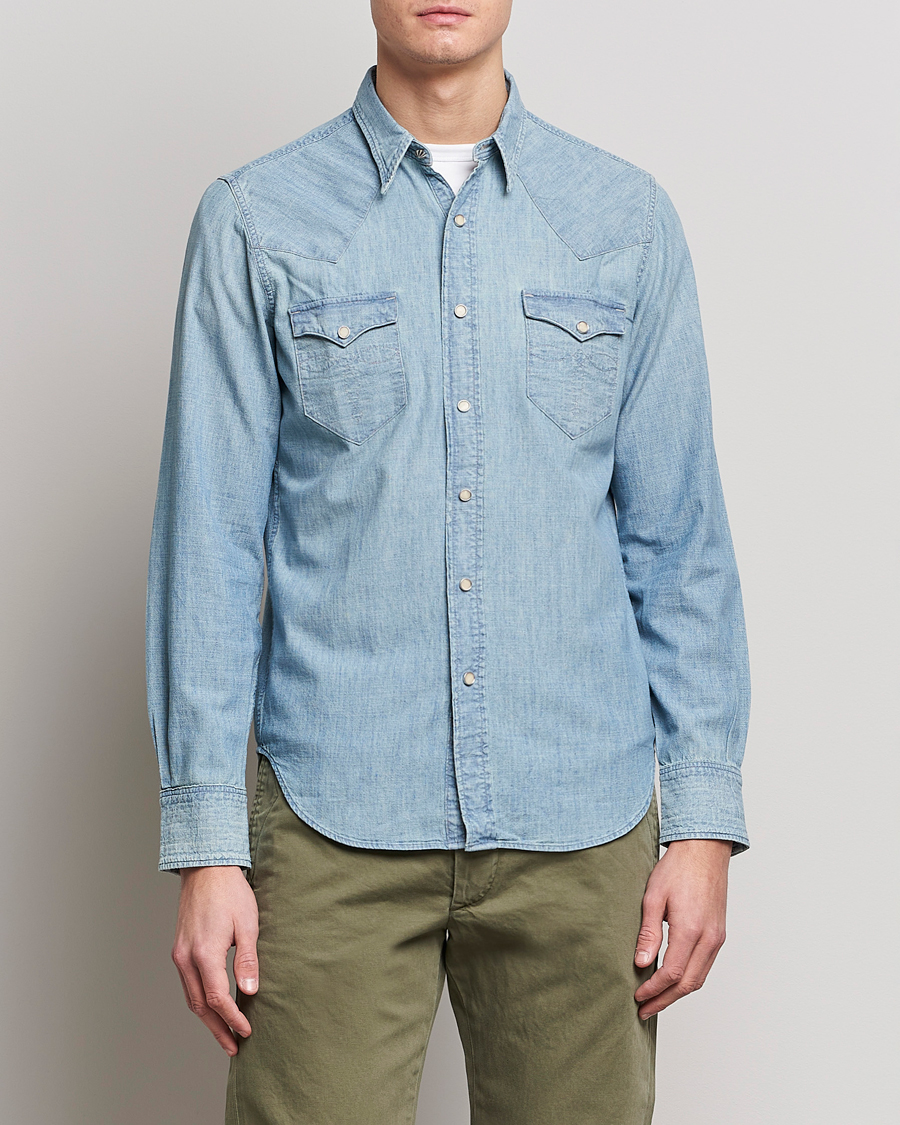 Hombres | Camisas | RRL | Buffalo Denim Western Shirt Davey Wash