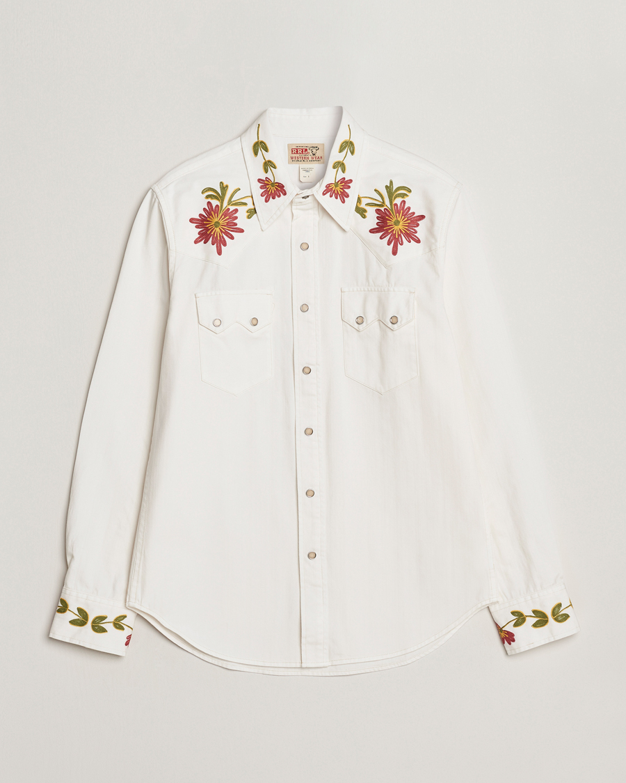 Hombres | Camisas | RRL | Sawtooth Western Embroidered Shirt White Wash
