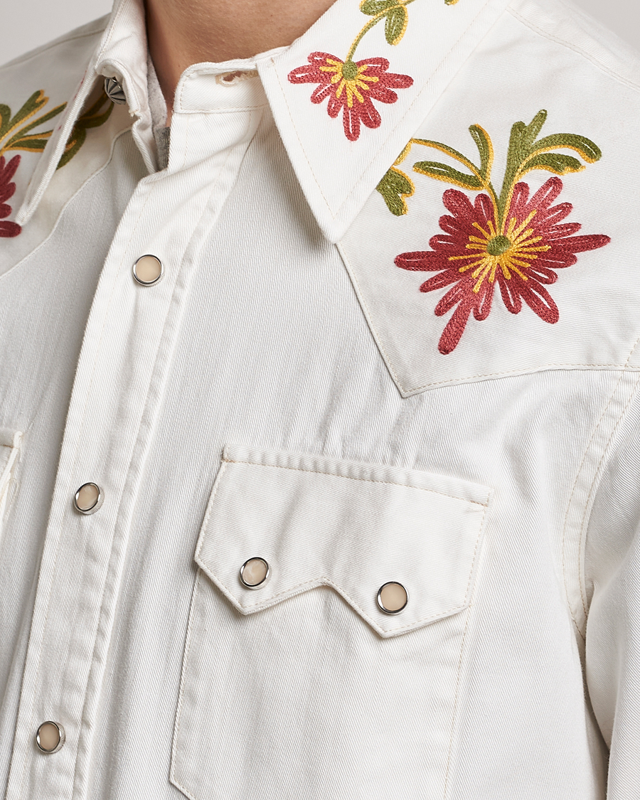 Hombres | Camisas | RRL | Sawtooth Western Embroidered Shirt White Wash